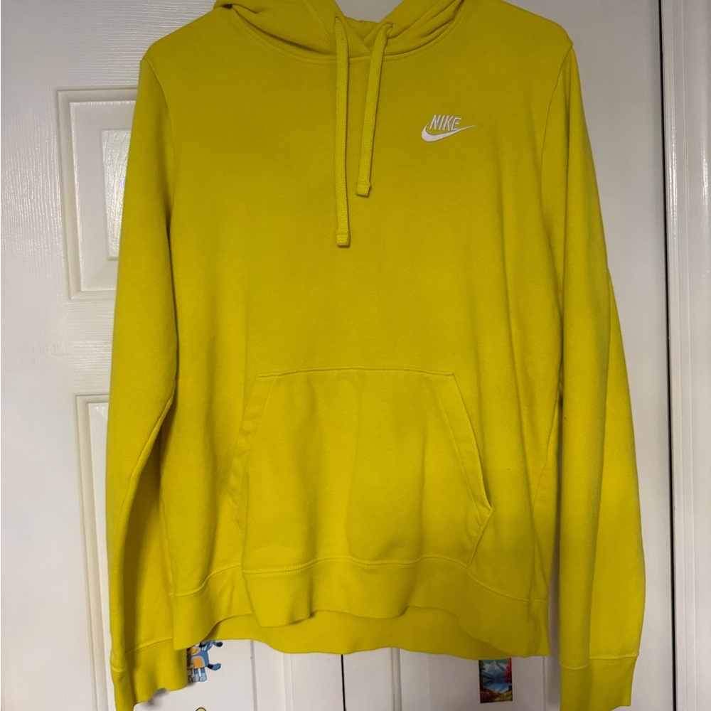 Nike Men's Bright Yellow Hoodie